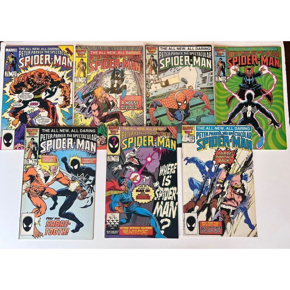 Peter Parker The Spectacular Spider-Man #111 & 113- 117 Lot #116 #119 Marvel